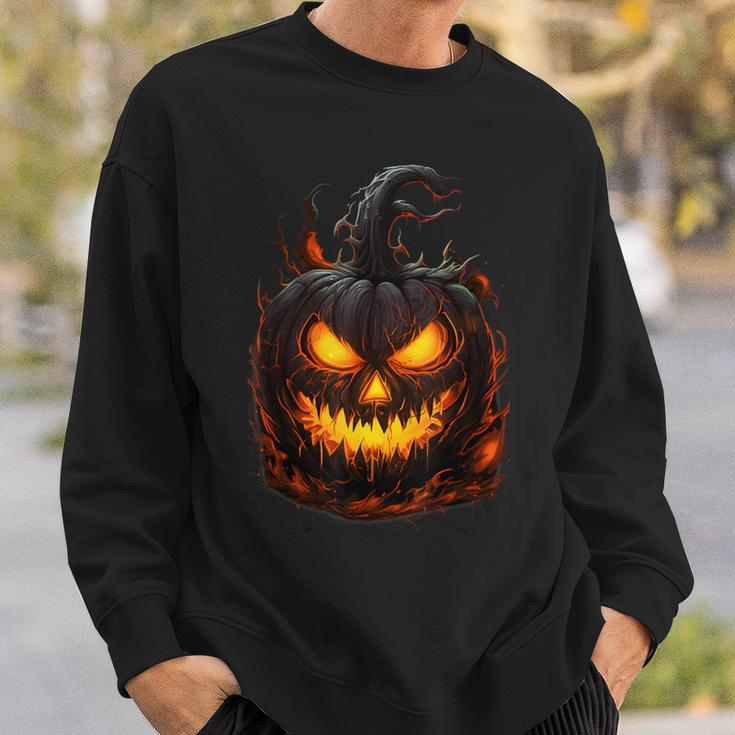 Pumpkin Scary Spooky Halloween Costume For Woman Adults Sweatshirt Gifts for Him