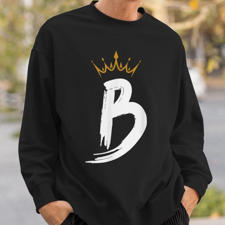 Queen King Letter B Favorite Letter With Crown Alphabet Sweatshirt Gifts for Him