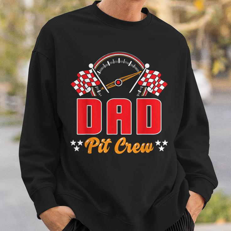 Race Car Birthday Party Matching Family Dad Pit Crew Sweatshirt Gifts for Him