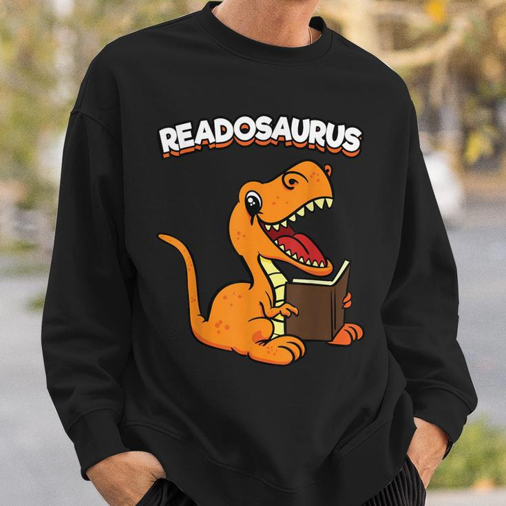 Readosaurus Dinosaur Reading Books Dino Read Bookworm Sweatshirt Gifts for Him
