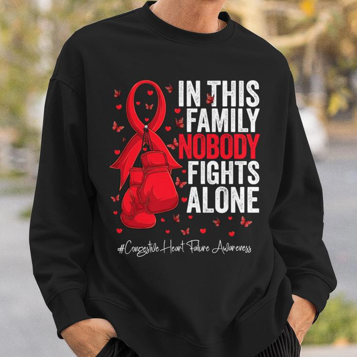 Red Ribbon Survivor Congestive Heart Failure Awareness Sweatshirt Gifts for Him