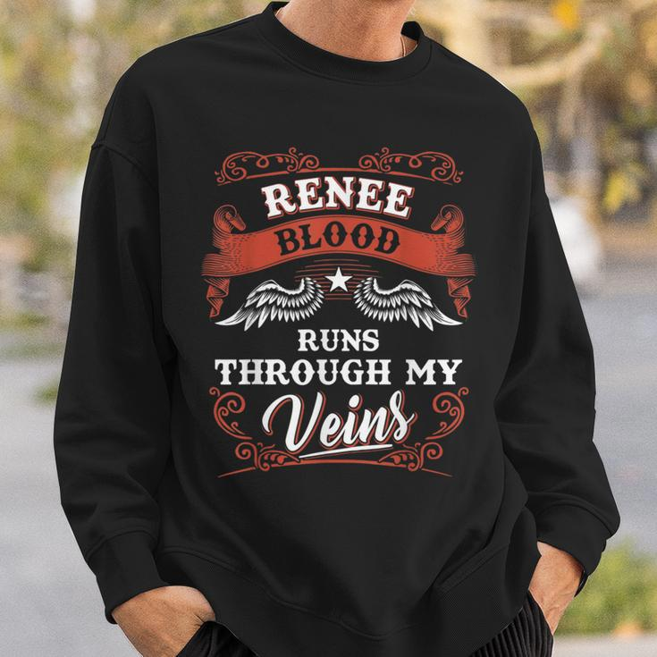 Renee Blood Runs Through My Veins Family Christmas Sweatshirt Gifts for Him