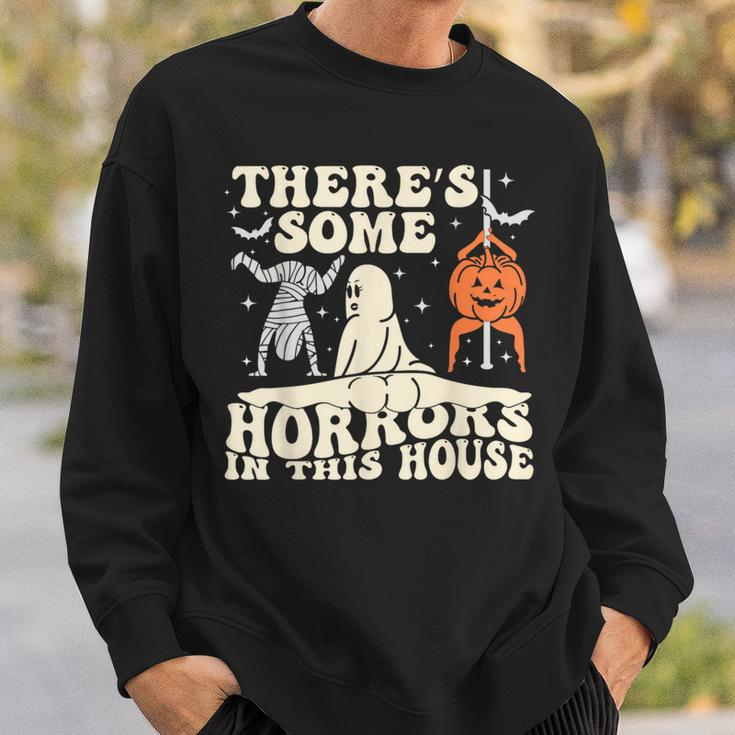There's Some Horrors In This House Ghost Halloween Sweatshirt Gifts for Him
