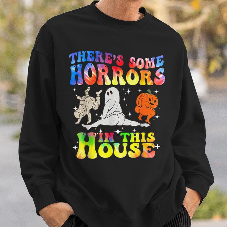 There's Some Horrors In This House Halloween Spooky Season Sweatshirt Gifts for Him