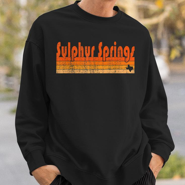 Retro 80S Style Sulphur Springs Tx Sweatshirt Gifts for Him