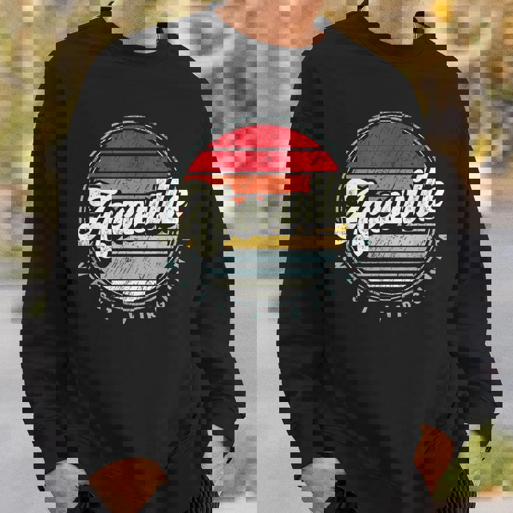 Retro Accoville Home State Cool 70S Style Sunset Sweatshirt Gifts for Him
