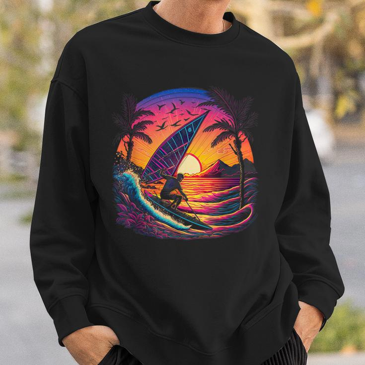 Retro Aesthetic Windsurfing Sweatshirt Gifts for Him