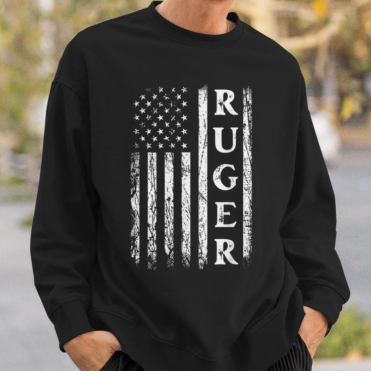 Retro American Flag Ruger American Family Day Matching Sweatshirt Gifts for Him