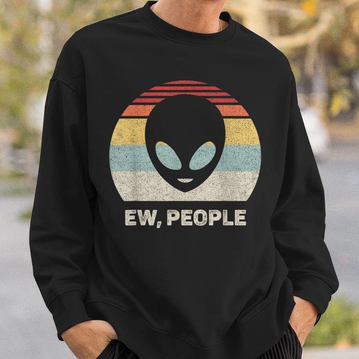 Retro Ew People With Alien Vintage Alien Sweatshirt Gifts for Him