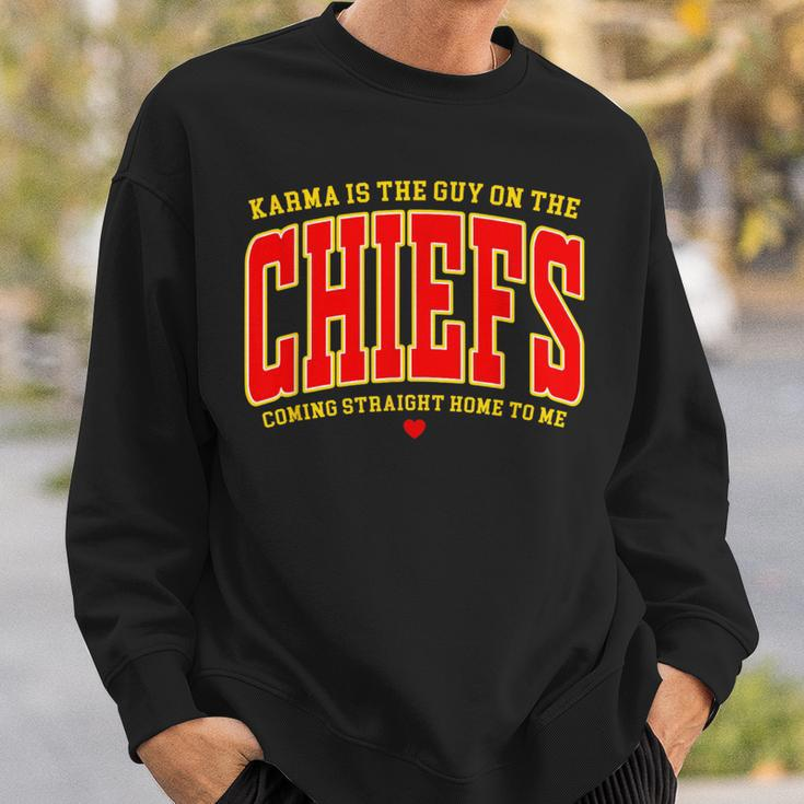 Retro Karma Is The Guy On The Chief Vintage Sweatshirt Gifts for Him