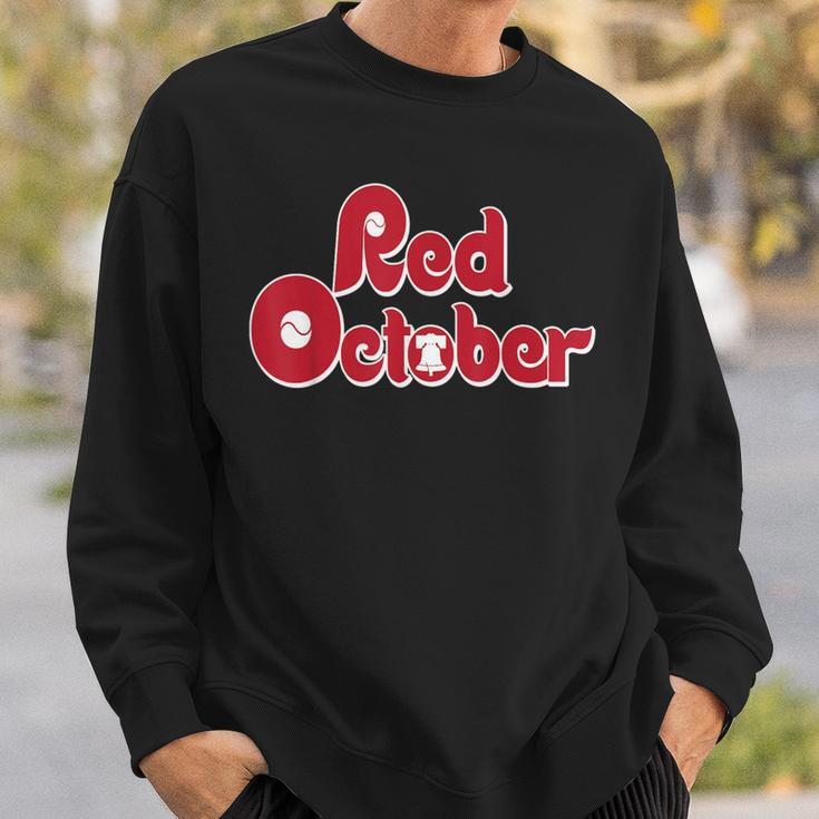Retro Red October Philly Philadelphia Vintage Sweatshirt Gifts for Him