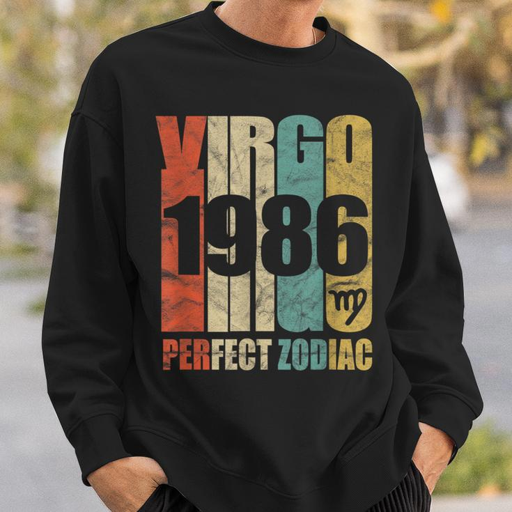 Retro Virgo 1986 32 Yrs Old Bday 32Nd Birthday Sweatshirt Gifts for Him