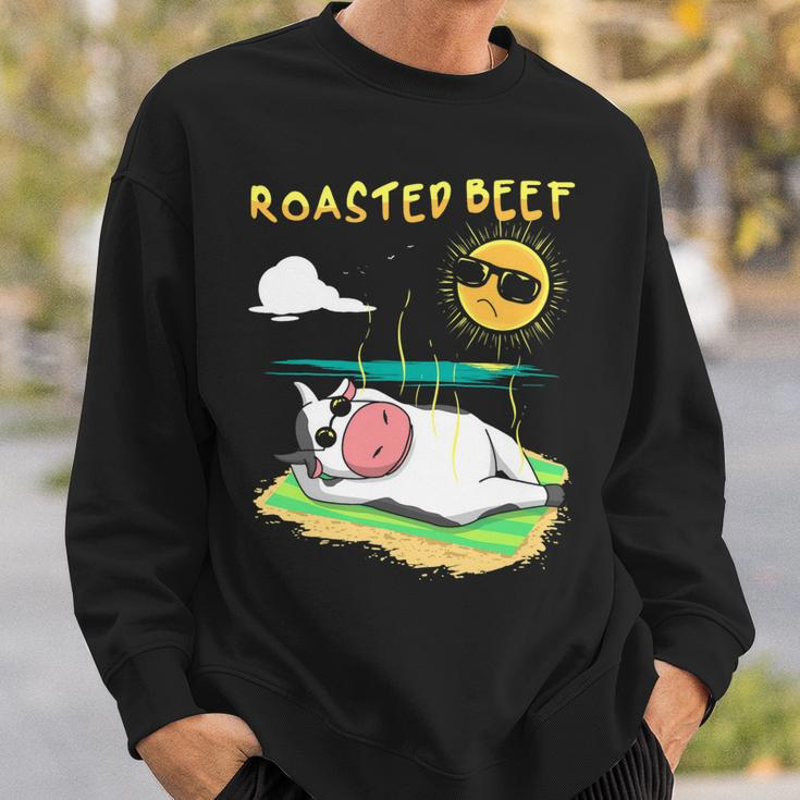 Roast Beef Cow Vacation Sun Tan Calf Lover Summer Vacationis Sweatshirt Gifts for Him