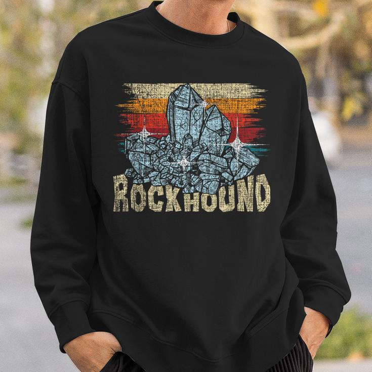 Rockhound Rock Collector Geode Hunter Geology Geologist Sweatshirt Gifts for Him