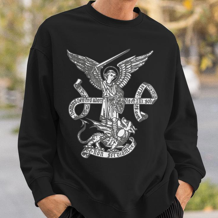 Saint Michael The Archangel Catholic Angels Sweatshirt Gifts for Him