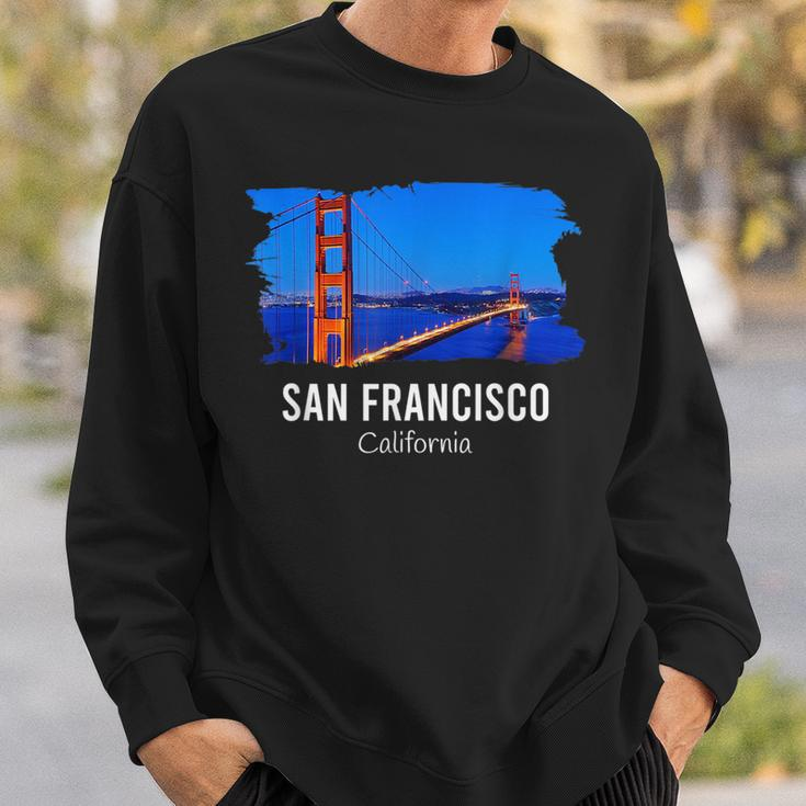 San Francisco California Bay Area Golden Gate Bridge Skyline Sweatshirt Gifts for Him