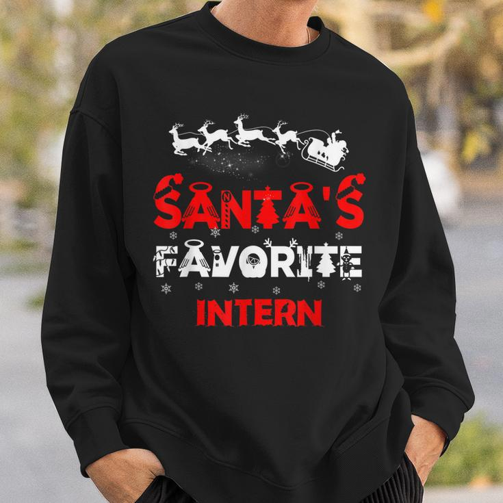 Santas Favorite Intern Funny Job Xmas Gifts Sweatshirt Gifts for Him