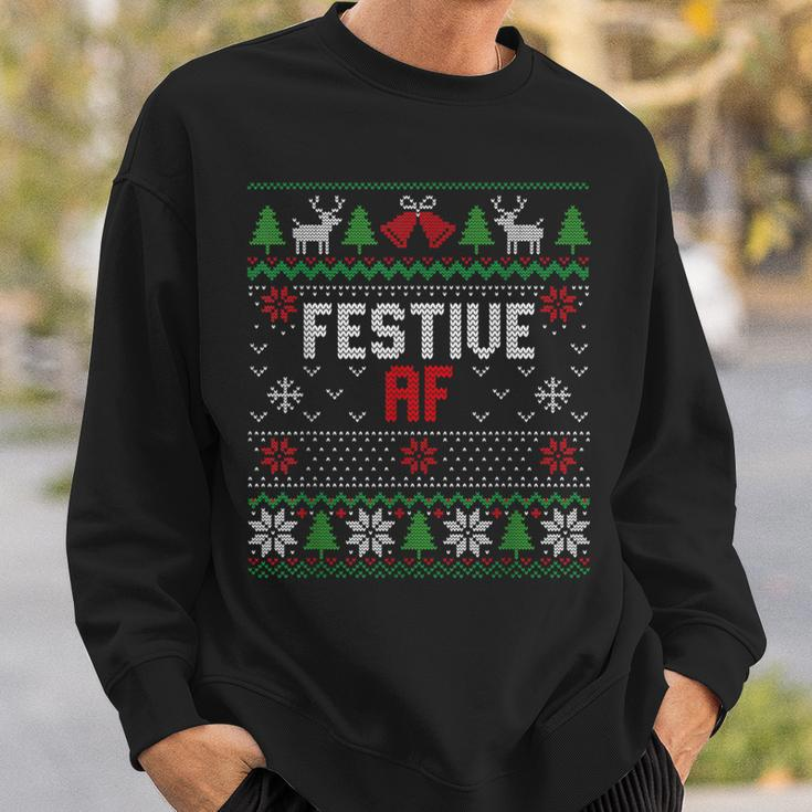 Sassy Tacky Ugly Christmas Festive Af Sweater Sweatshirt Gifts for Him