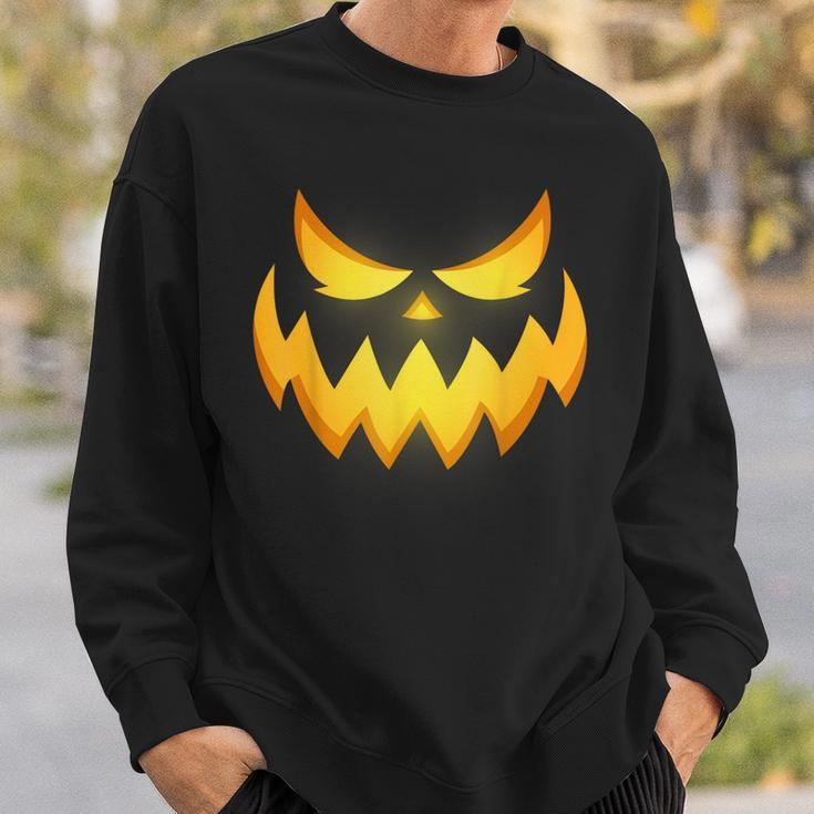 Scary Spooky Jack O Lantern Face Pumpkin Halloween Boys Sweatshirt Gifts for Him