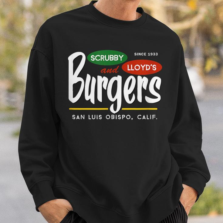 Scrubby & Lloyd's Burgers San Luis Obispo California Sweatshirt Gifts for Him