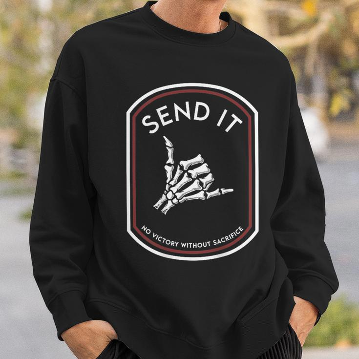 Send It No Victory Without Sacrifice On Back Sweatshirt Gifts for Him