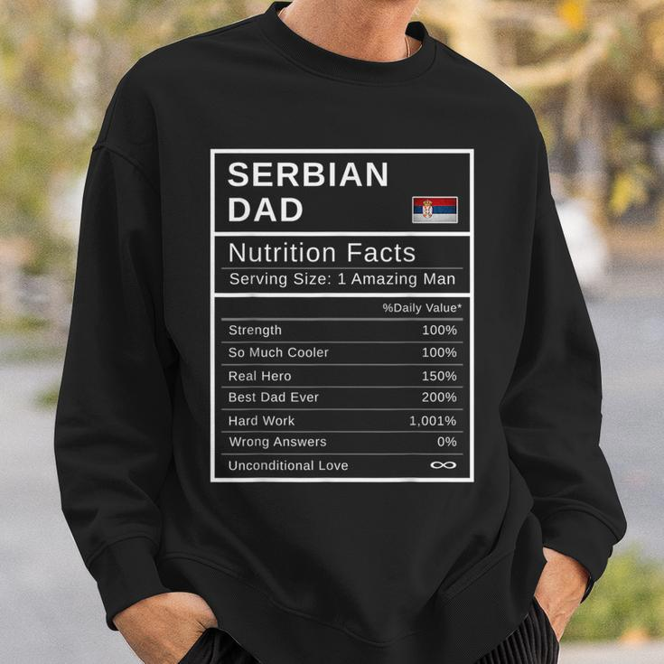 Serbian Dad Nutrition Facts Fathers Day Hero Gift Sweatshirt Gifts for Him