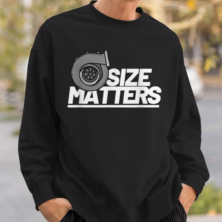Size Matters Turbo For Men Car Show Sweatshirt Gifts for Him