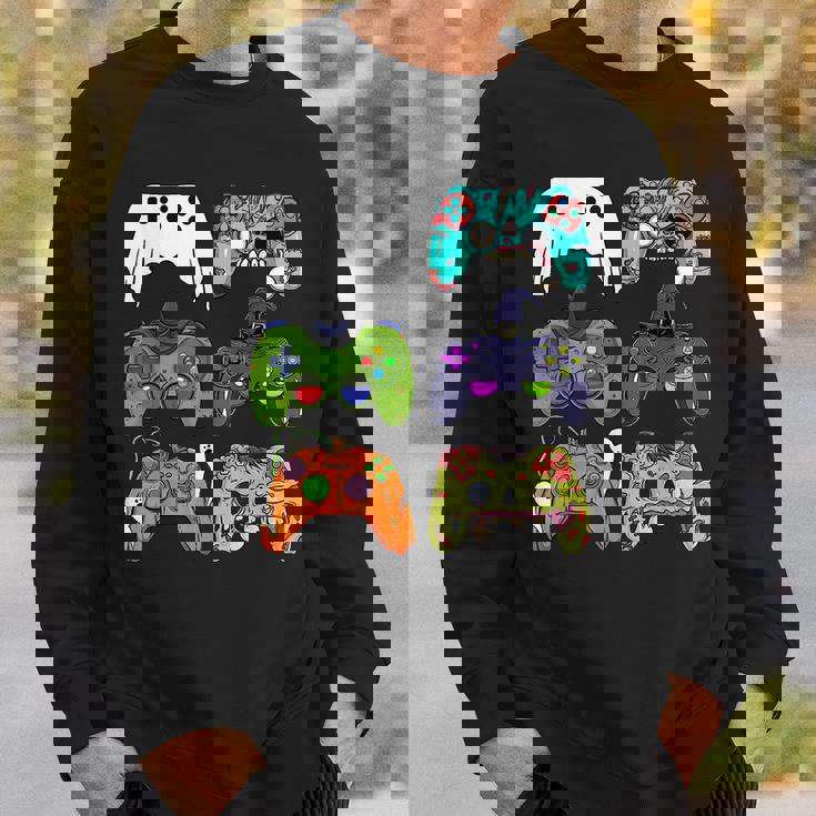 Skeleton Zombie Gaming Controllers Halloween For Gamer Boys Sweatshirt Gifts for Him Skeleton Zombie Gaming Controllers Halloween For Gamer Boys Sweatshirt Gifts for Him