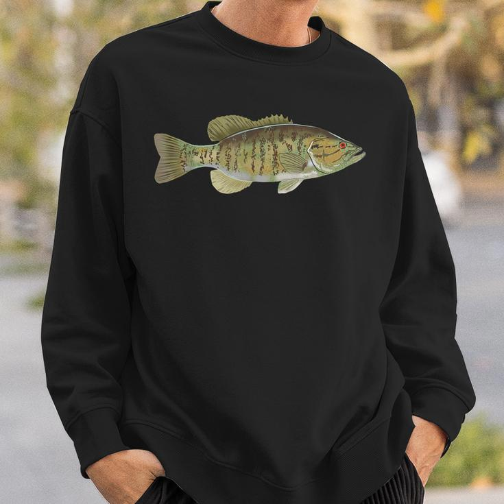 Smallmouth Bass Fisherman Freshwater Fish-Ing Angler Sweatshirt Gifts for Him