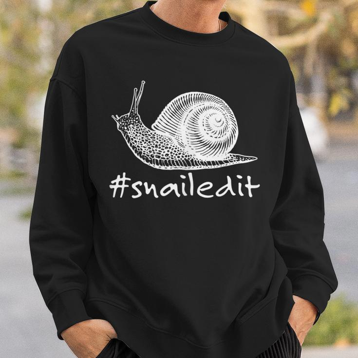 Snailed It Pet Snail Malacologist Sweatshirt Gifts for Him