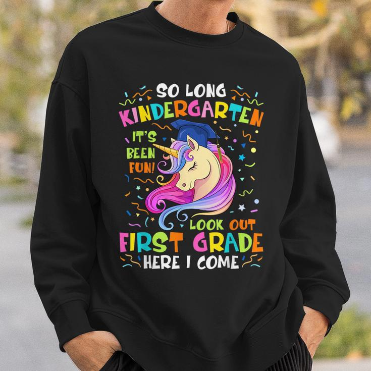 So Long Kindergarten Look Out 1St Grade Here I Come Unicorn Sweatshirt Gifts for Him