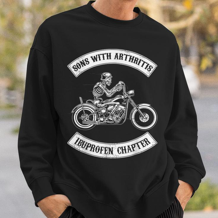 Sons With Arthritisibuprefen Chapter Funny Biker Skull Sweatshirt Gifts for Him