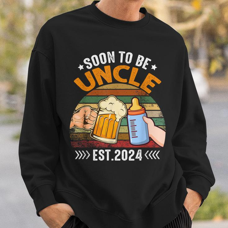 Soon To Be Uncle Again 2024 Pregnancy Announcement Dad Sweatshirt Gifts for Him