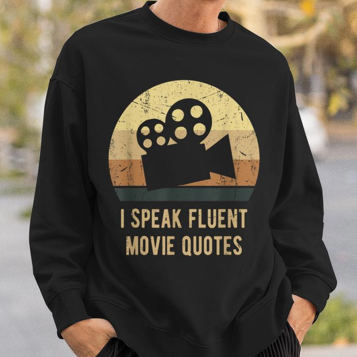 I Speak Fluent Movie Quotes Vintage Movie Lover Sweatshirt Gifts for Him