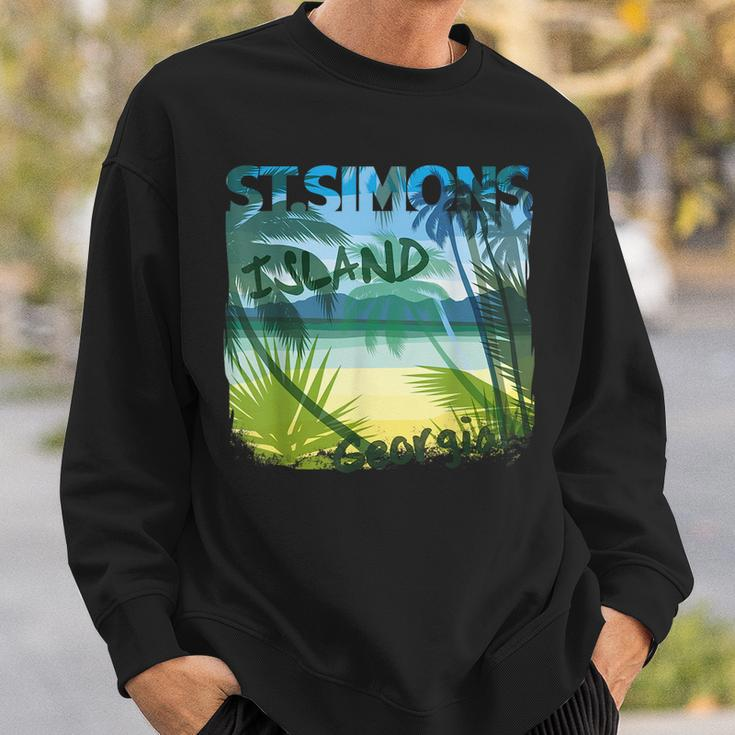 St Simons Island Georgia Beach Summer Matching Family Tree Georgia Gifts And Merchandise Funny Gifts Sweatshirt Gifts for Him