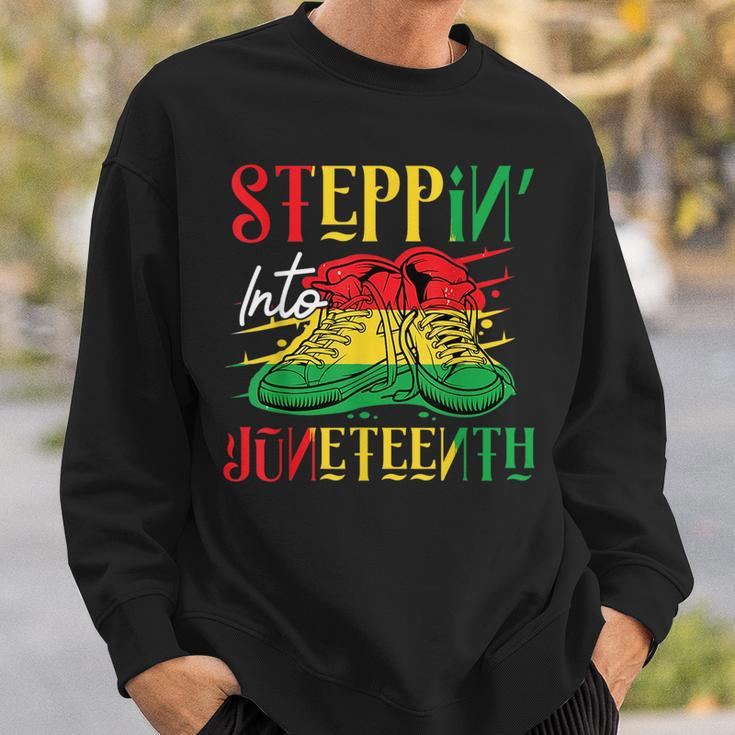 Stepping Into Junenth Like My Ancestors Youth Shoes Sweatshirt Gifts for Him