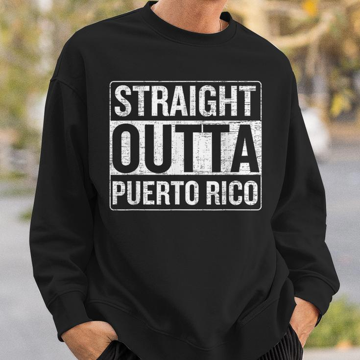 Straight Outta Puerto Rico Vintage Patriotic Pride Heritage Sweatshirt Gifts for Him