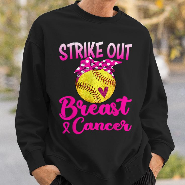 Strike Out Breast Cancer Awareness Pink Baseball Fighters Sweatshirt Gifts for Him