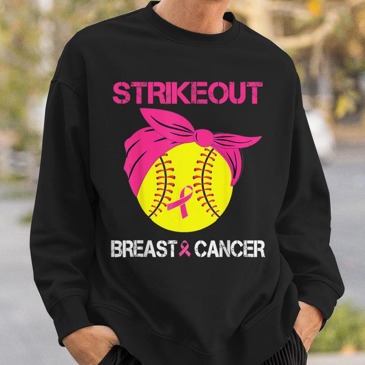 Strike Out Breast Cancer Awareness Softball Fighters Sweatshirt Gifts for Him