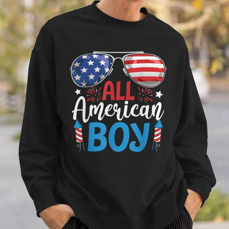 Sunglasses Stars Stripes All American Boy Freedom Usa Sweatshirt Gifts for Him