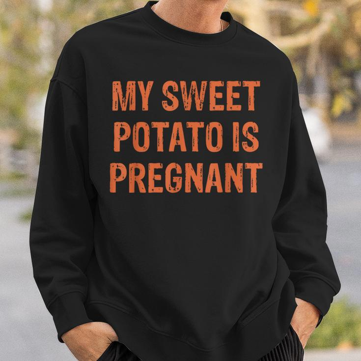 My Sweet Potato Is Pregnant Couples Pregnancy Announcement Sweatshirt Gifts for Him