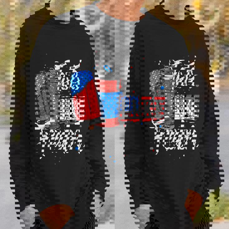 Tasted Like Freedom 4Th Of July Patriotic Ice Cream Usa Flag Patriotic Funny Gifts Sweatshirt Gifts for Him