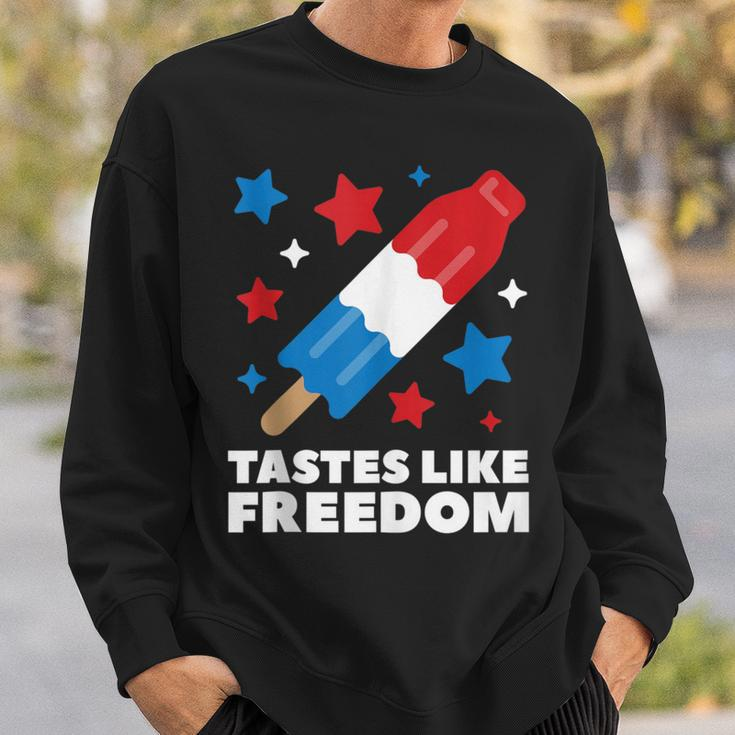 Tastes Like Freedom Icecream Ice Pop 4Th Of July Sweatshirt Gifts for Him