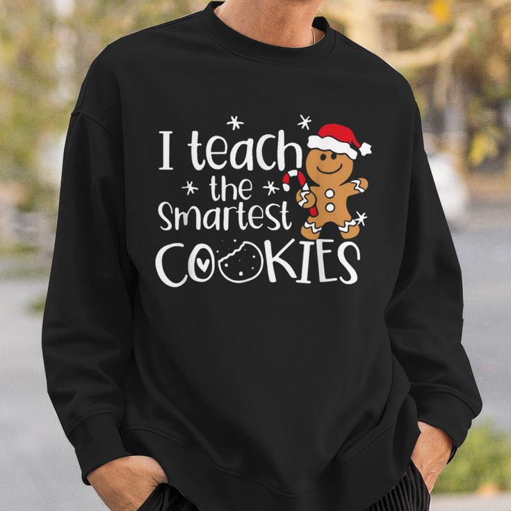 I Teach The Smartest Cookies Christmas Gingerbread Santa Hat Sweatshirt Gifts for Him