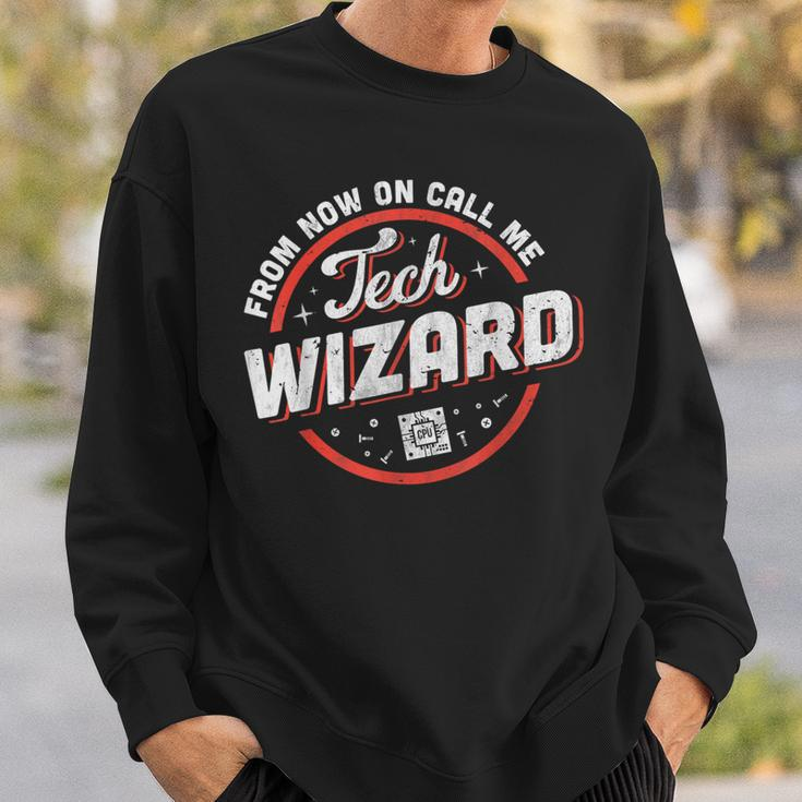 Tech Wizard Computer Repair & It Support Sweatshirt Gifts for Him