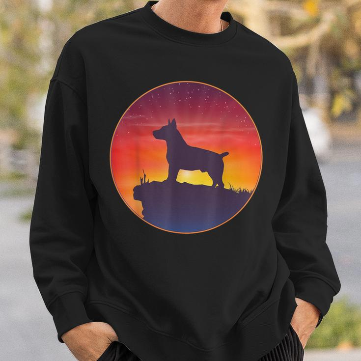 Teddy Roosevelt Terrier Dog Sunset Sweatshirt Gifts for Him