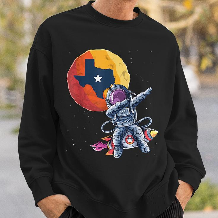 Texas 1965 Houston City Space Dabbing Astronaut Sweatshirt Gifts for Him