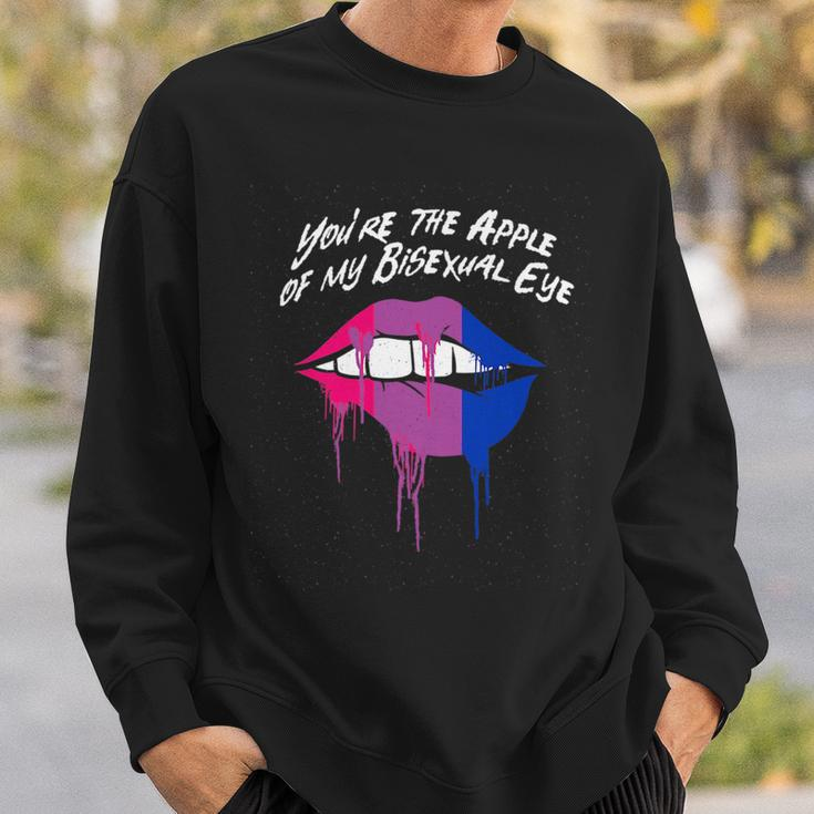 The Apple Of My Bisexual Eye Bi Couples Bi Pride Lovers Sweatshirt Gifts for Him