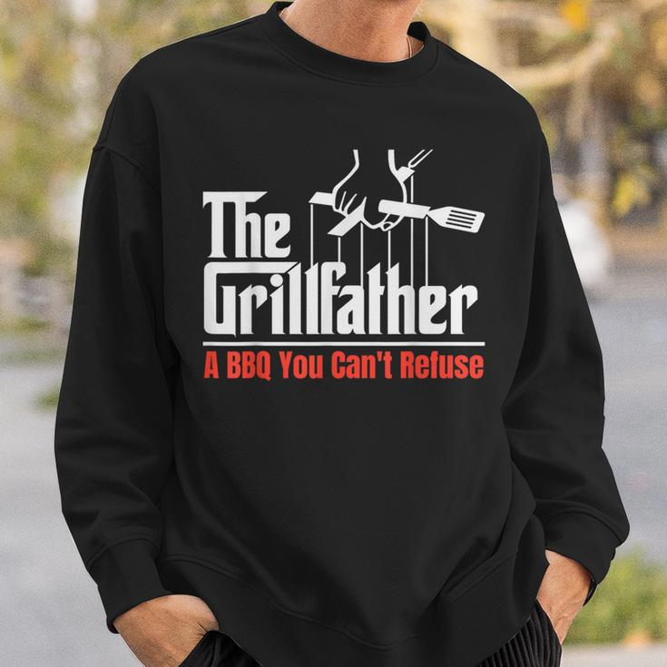 The Grillfather A Bbq You Cant Refuse - Funny Dad Bbq Sweatshirt Gifts for Him