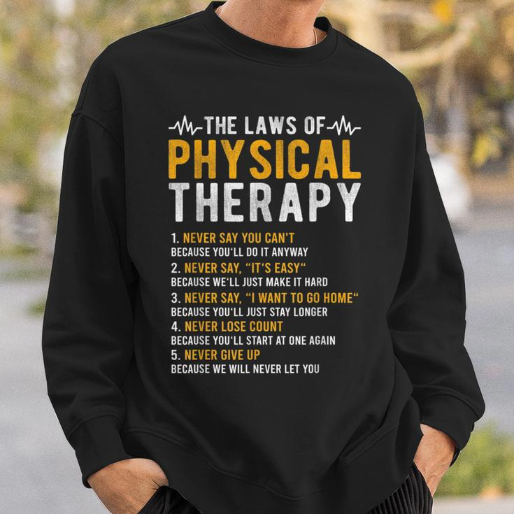 The Laws Of Physical Therapy – Physical Therapist Sweatshirt Gifts for Him
